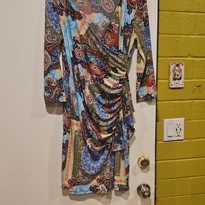 Paisley Print Multicolor Dress